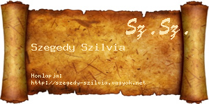 Szegedy Szilvia névjegykártya