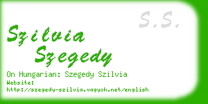 szilvia szegedy business card